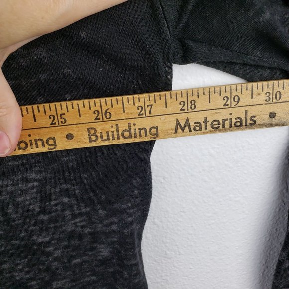 Faded Glory Women's Size 2X Long Sleeve Burnout Tee Charcoal Gray Long Sleeve - Picture 4 of 6